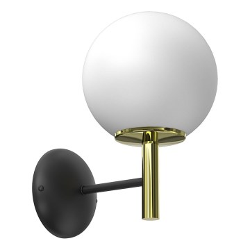 Vägglampa AWINION 1xE27/15W/230V vit/guld/svart