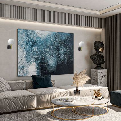 Vägglampa AWINION 1xE27/15W/230V vit/guld/svart
