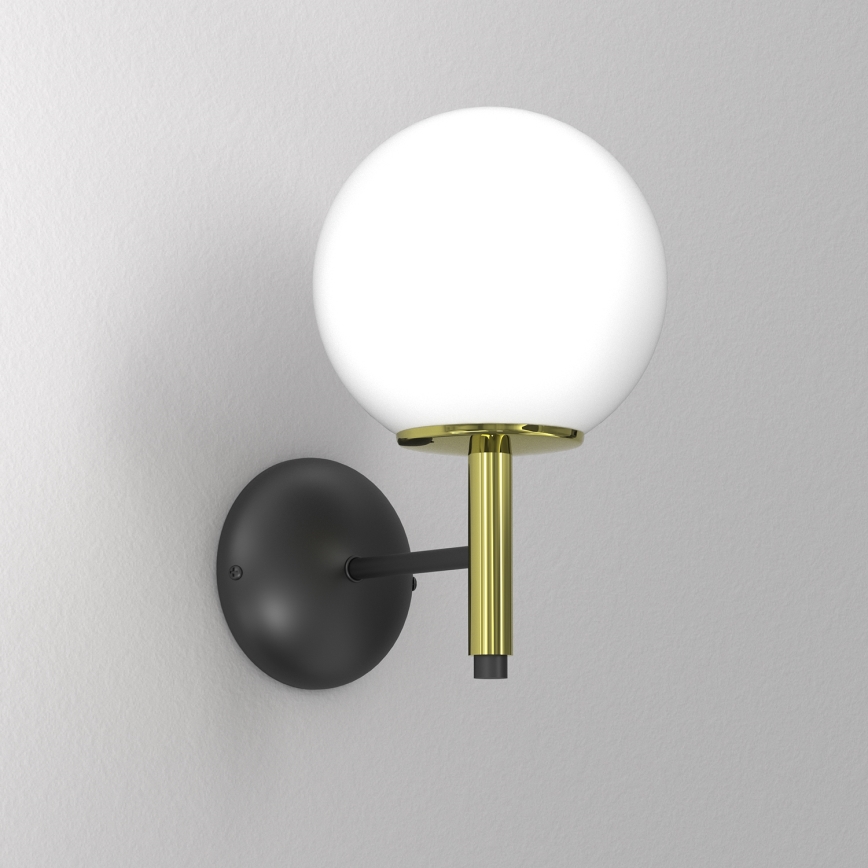 Vägglampa AWINION 1xE27/15W/230V vit/guld/svart