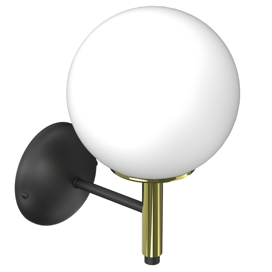 Vägglampa AWINION 1xE27/15W/230V vit/guld/svart