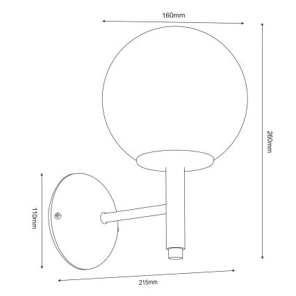 Vägglampa AWINION 1xE27/15W/230V vit/guld/svart