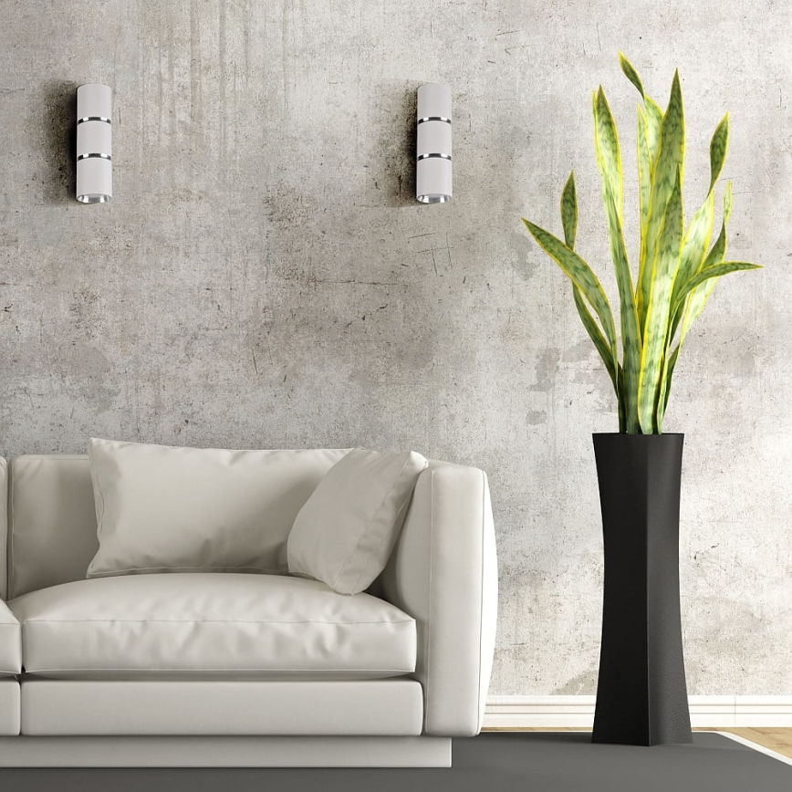 Vägglampa BAMBOO 2xGU10/10W/230V vit