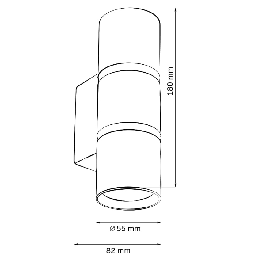 Vägglampa BAMBOO 2xGU10/10W/230V vit