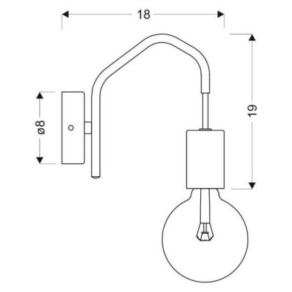 Vägglampa BASSO 1xE27/40W/230V svart
