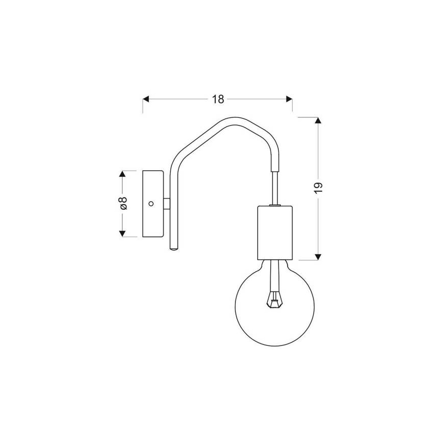 Vägglampa BASSO 1xE27/40W/230V svart