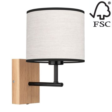 Vägglampa BOHO 1xE27/25W/230V ek - FSC-certifierad
