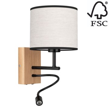 Vägglampa BOHO 1xE27/25W/230V + LED/1W/230V ek