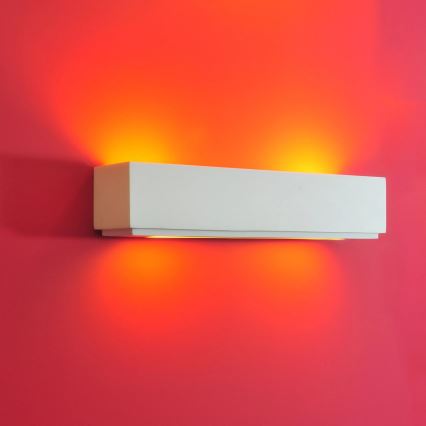 Vägglampa BRICK 2xE14/12W/230V plåster/vit