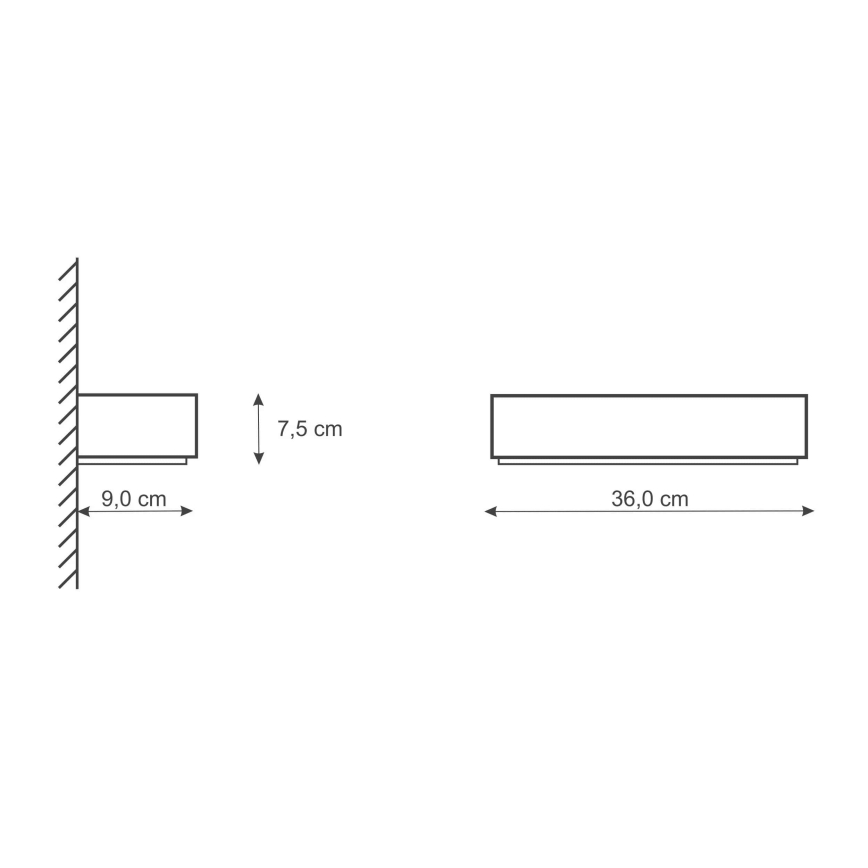Vägglampa BRICK 2xE14/12W/230V plåster/vit