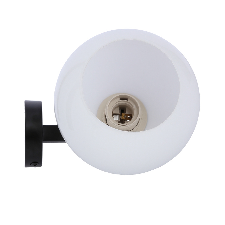 Vägglampa CALDERA 1xE27/60W/230V svart