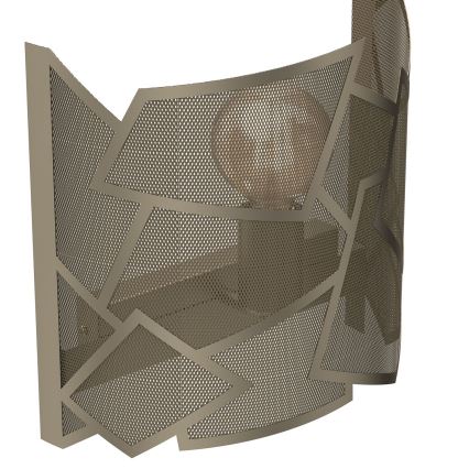 Vägglampa CAMO 1xE27/15W/230V guld