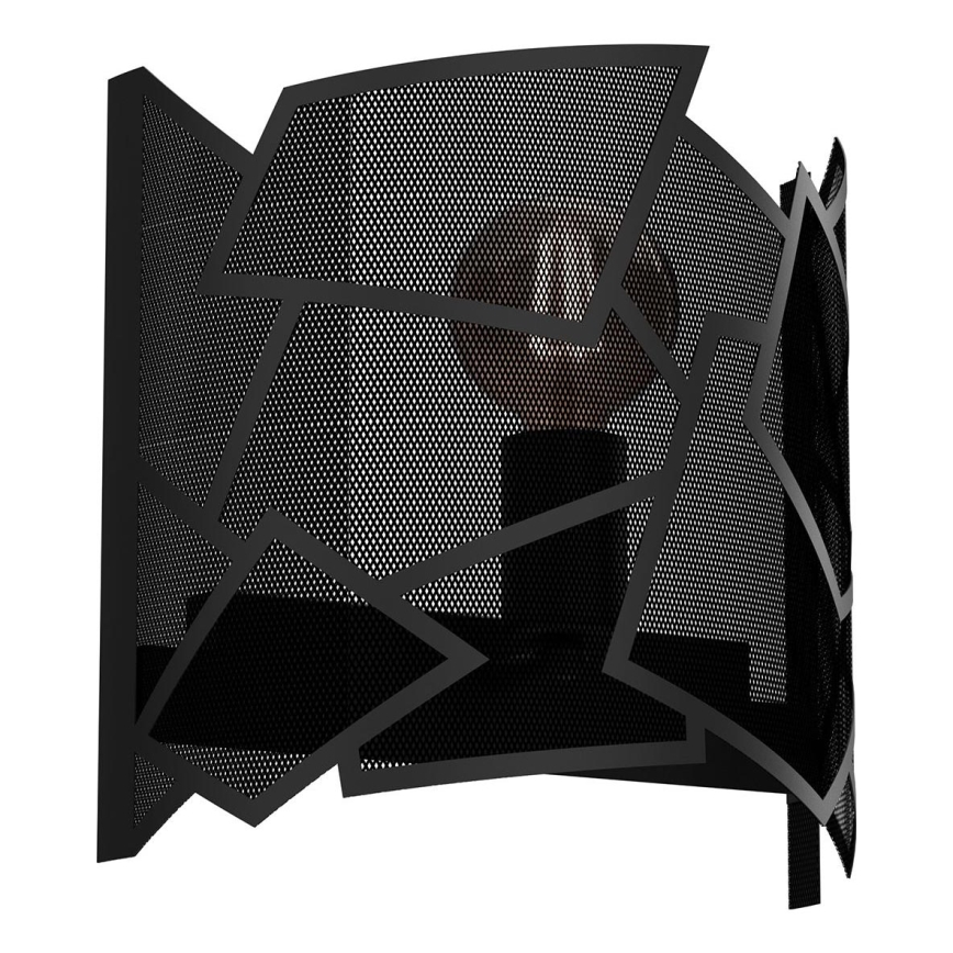 Vägglampa CAMO 1xE27/15W/230V svart