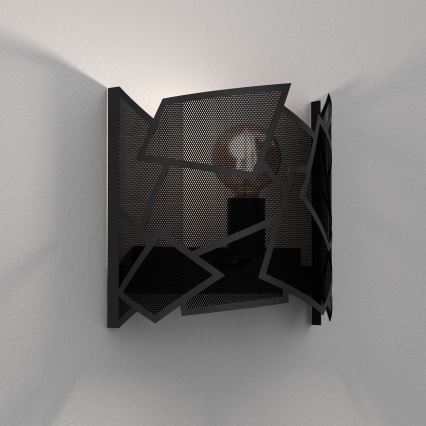 Vägglampa CAMO 1xE27/15W/230V svart