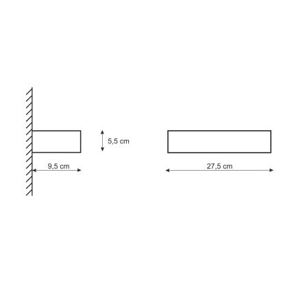 Vägglampa CEGIELKA 1xE14/12W/230V plåster/vit