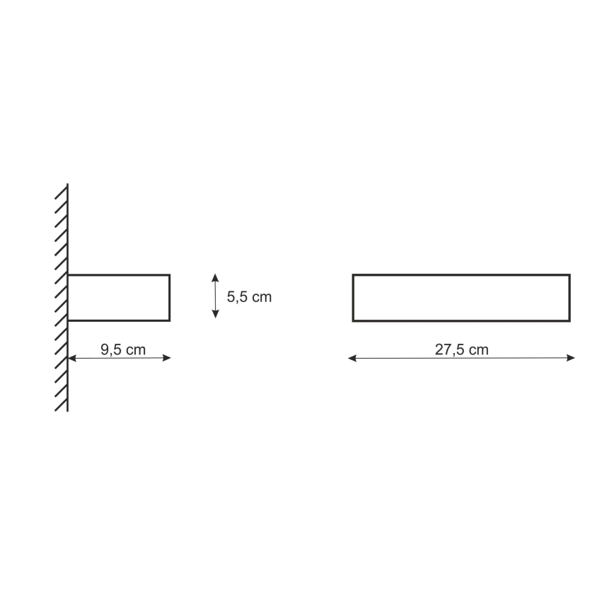 Vägglampa CEGIELKA 1xE14/12W/230V plåster/vit