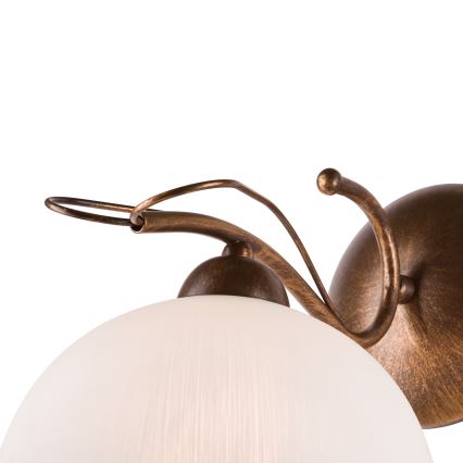 Vägglampa COBRA 1xE27/60W/230V brons/patina