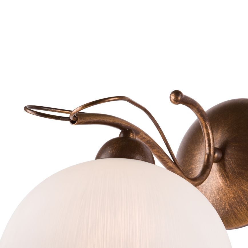 Vägglampa COBRA 1xE27/60W/230V brons/patina