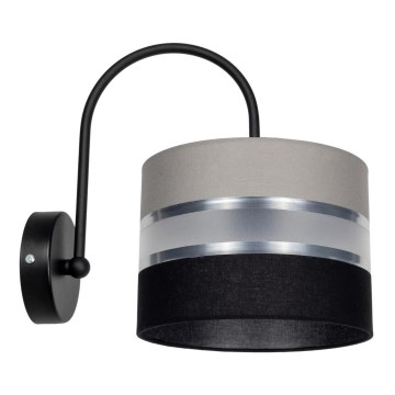 Vägglampa CORAL 1xE27/60W/230V svart/grå