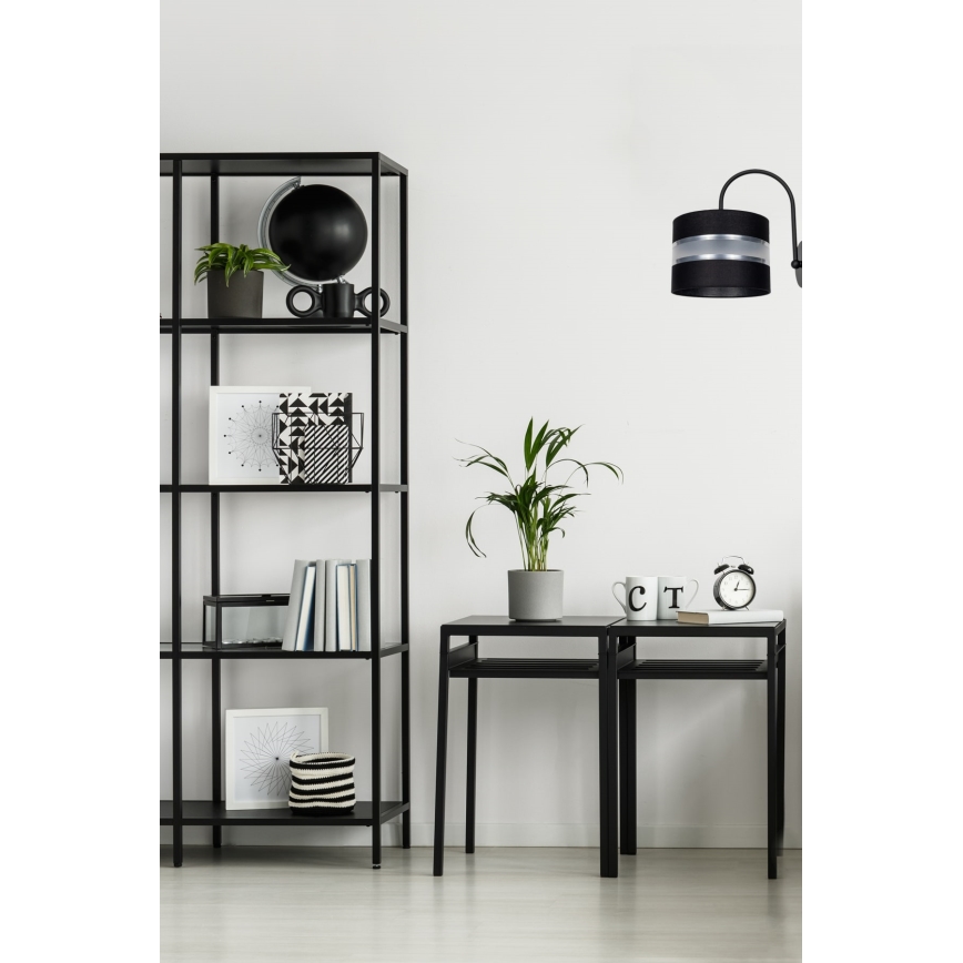Vägglampa CORAL 1xE27/60W/230V svart