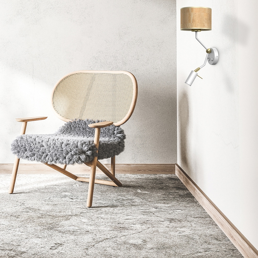 Vägglampa  CORK 1xE27/40W/230V + 1xGU10/MR11/7W