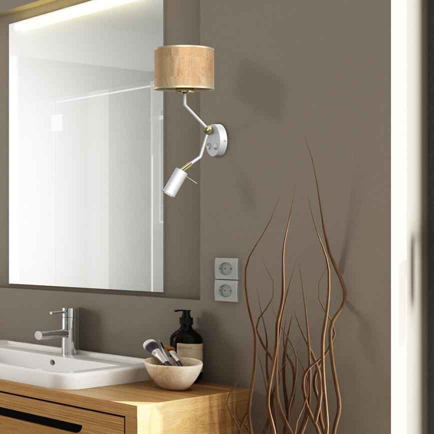 Vägglampa  CORK 1xE27/40W/230V + 1xGU10/MR11/7W