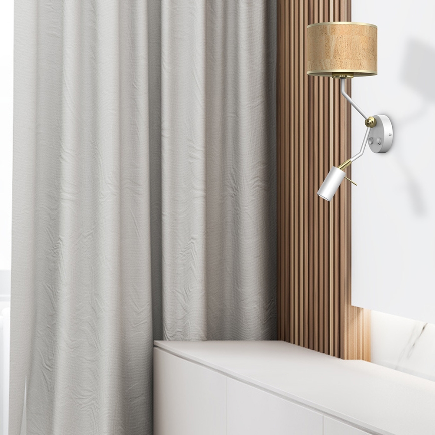 Vägglampa  CORK 1xE27/40W/230V + 1xGU10/MR11/7W