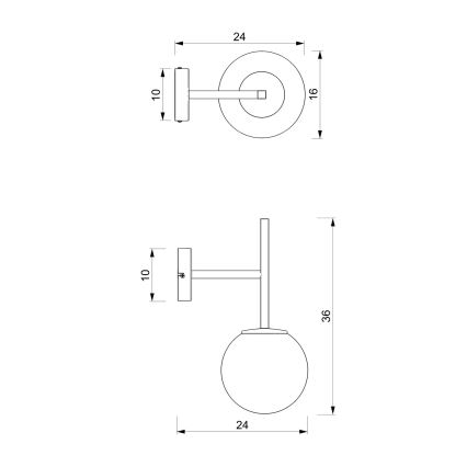 Vägglampa DAGA 1xE14/60W/230V