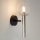 Vägglampa DAISY 1xG9/12W/230V skinande krom/svart/genomskinlig