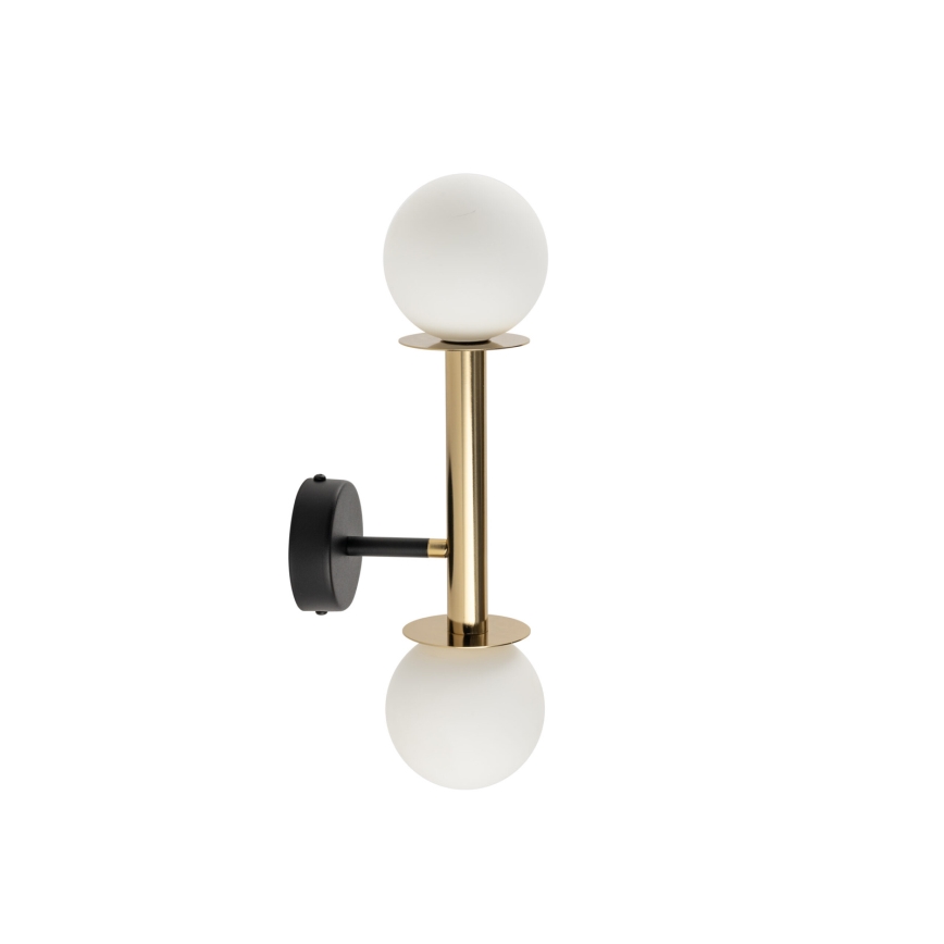 Vägglampa DAISY 2xG9/12W/230V guld/svart/vit