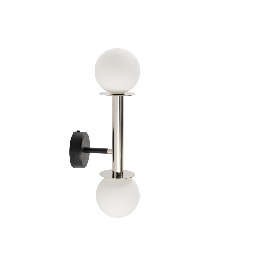 Vägglampa DAISY 2xG9/12W/230V skinande krom/svart/vit