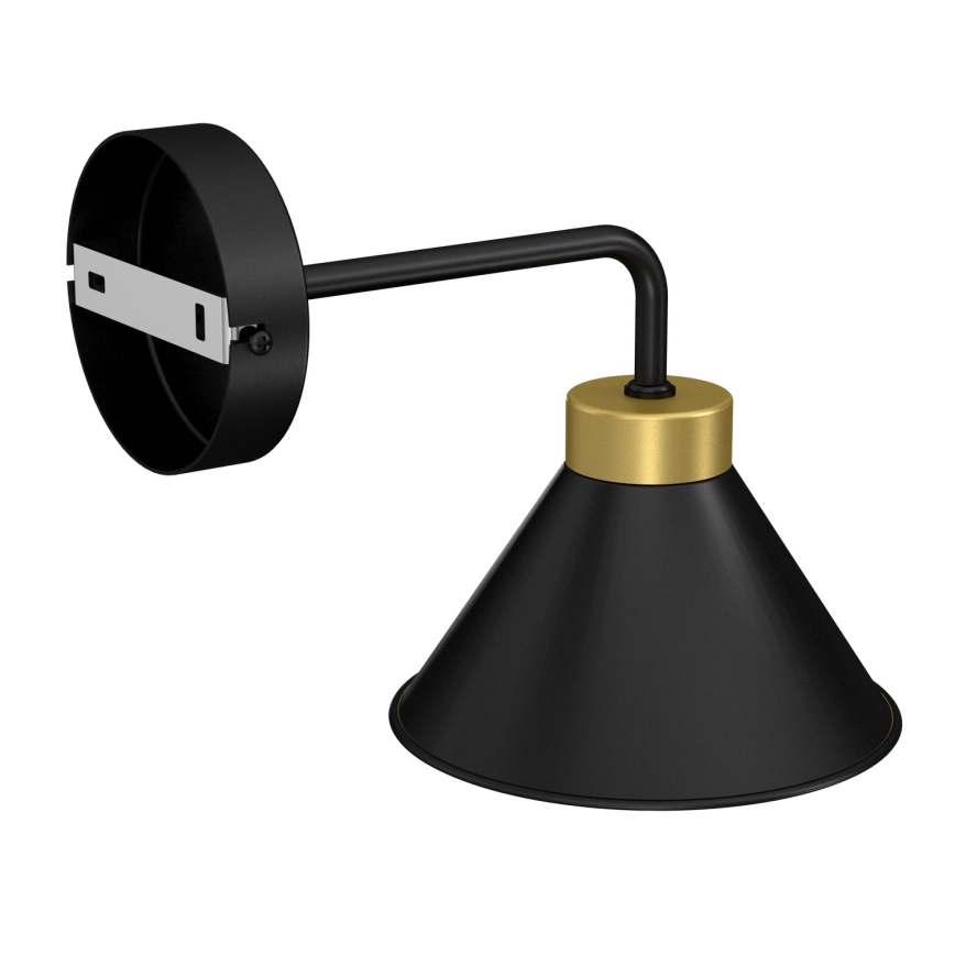 Vägglampa DEMET 1xE27/60W/230V svart/guld