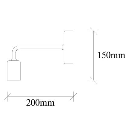 Vägglampa  DENGE 1xE27/60W/230V