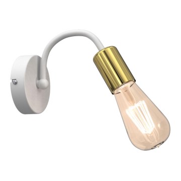 Vägglampa  DOW 1xE27/60W/230V vit/guld
