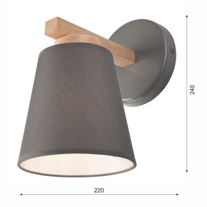 Vägglampa ELLIE 1xE27/60W/230V bok