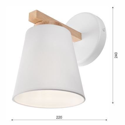 Vägglampa ELLIE 1xE27/60W/230V bok