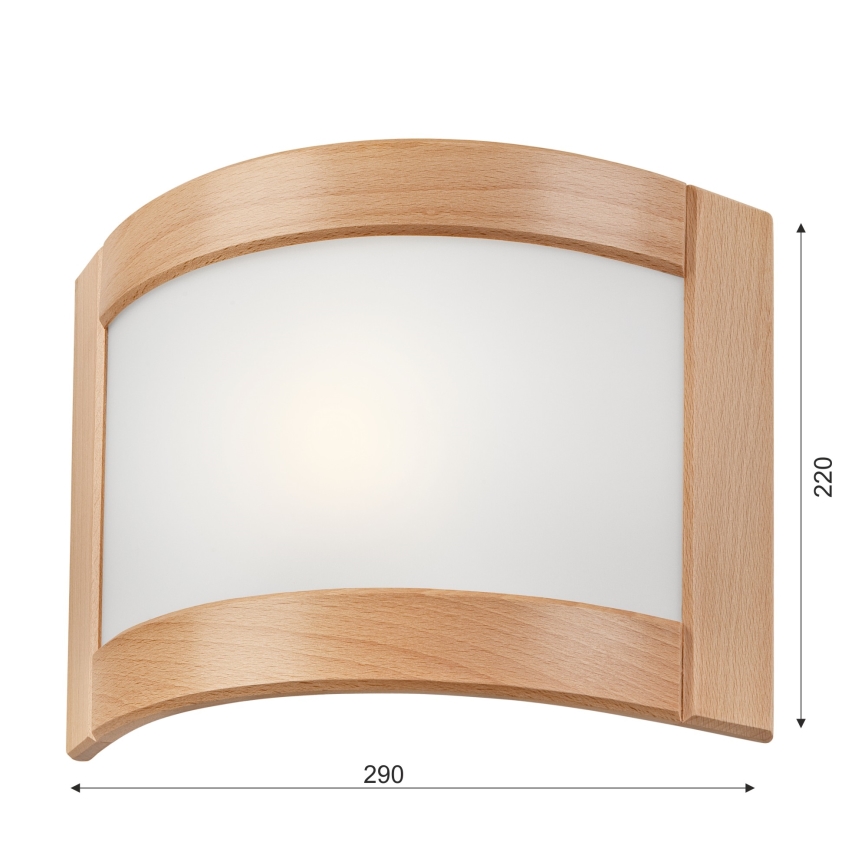 Vägglampa ELODIE 1xE27/60W/230V ek