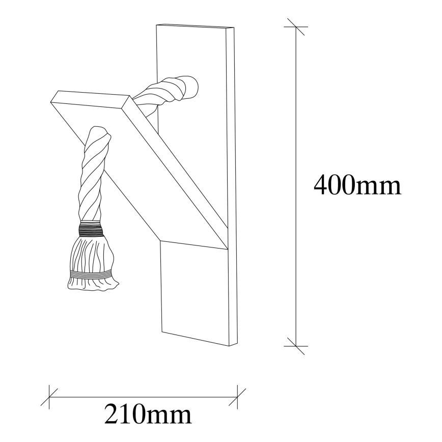Vägglampa  EREBOS 1xE27/40W/230V