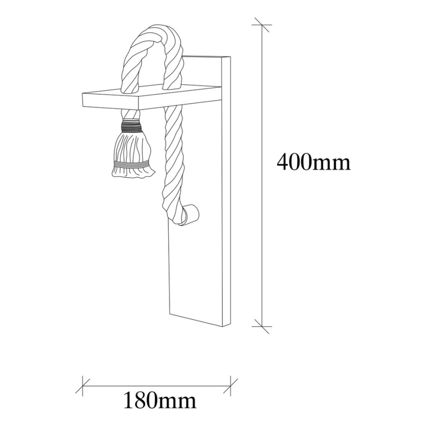 Vägglampa  EREBOS 1xE27/40W/230V