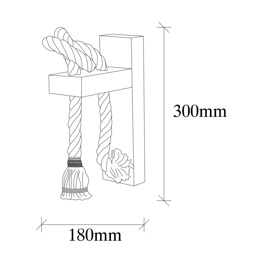 Vägglampa  EREBOS 1xE27/40W/230V