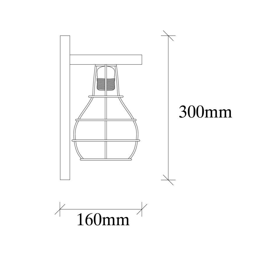 Vägglampa  EREBOS 1xE27/40W/230V
