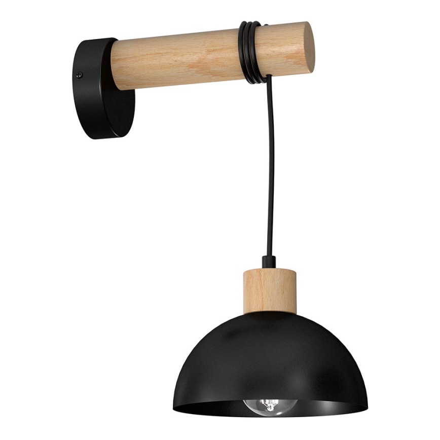 Vägglampa  ERIK 1xE27/60W/230V beige /svart 