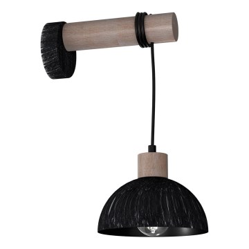 Vägglampa  ERIK 1xE27/60W/230V brun /svart 