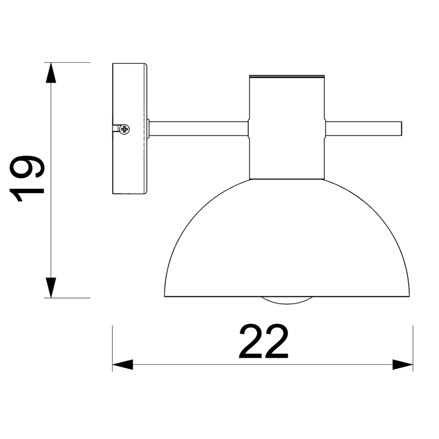 Vägglampa ESTATE MINI 1xE27/15W/230V blå
