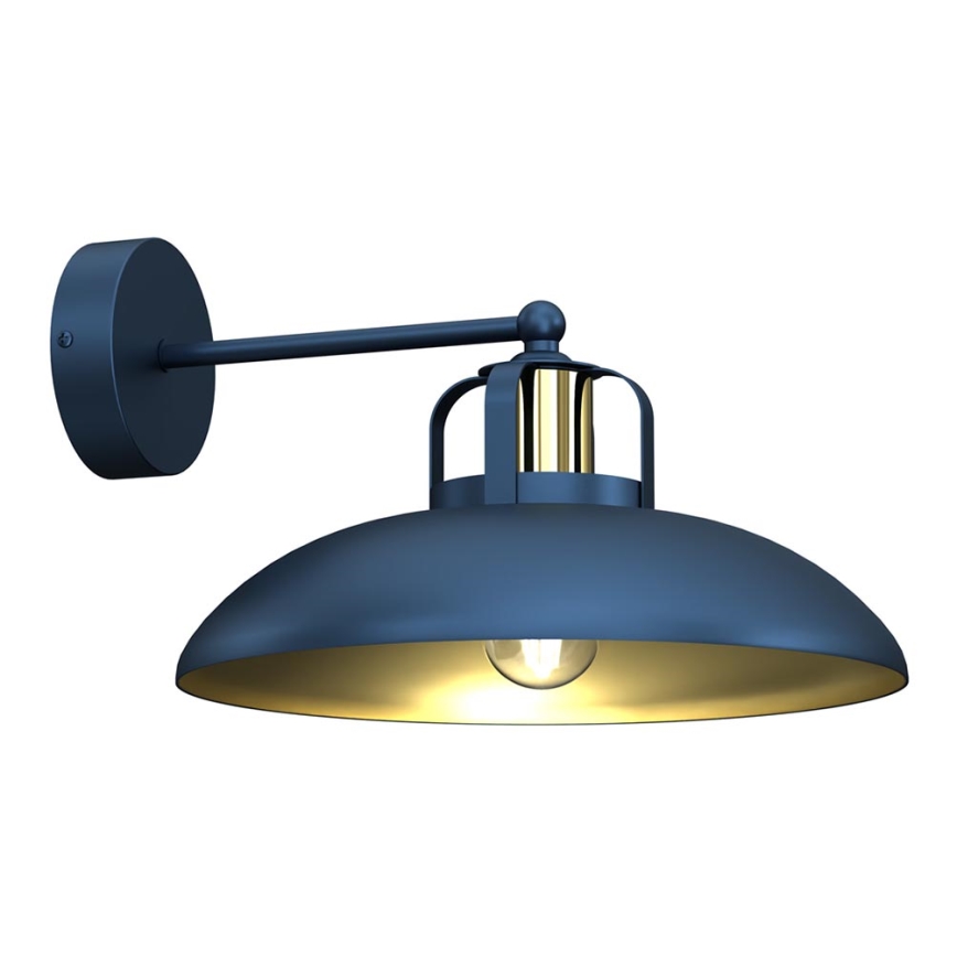 Vägglampa  FELIX 1xE27/60W/230V blå