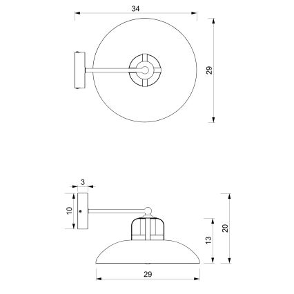Vägglampa  FELIX 1xE27/60W/230V blå