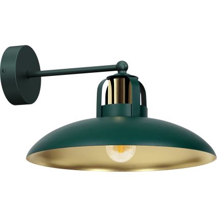Vägglampa  FELIX 1xE27/60W/230V grön