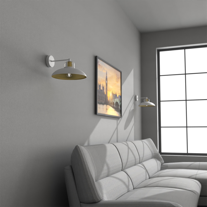 Vägglampa  FELIX 1xE27/60W/230V vit