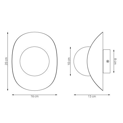 Vägglampa FIERO 1xG9/8W/230V, beige