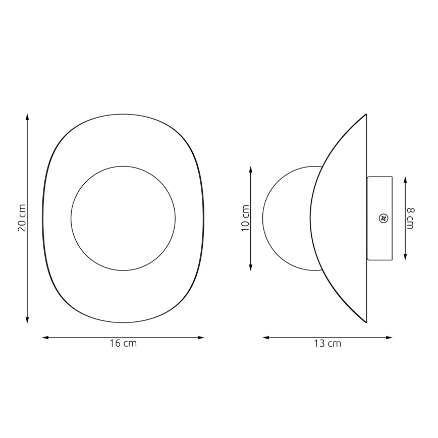 Vägglampa FIERO 1xG9/8W/230V, svart