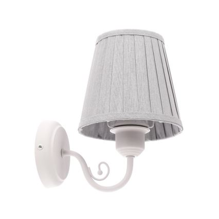 Vägglampa FIREZ 1xE27/40W/230V vit/grå